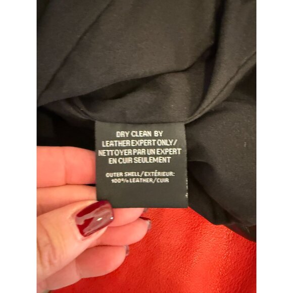 LAMARQUE Donna Glam Studded Leather Moto Jacket - Size L - Picture 7 of 9